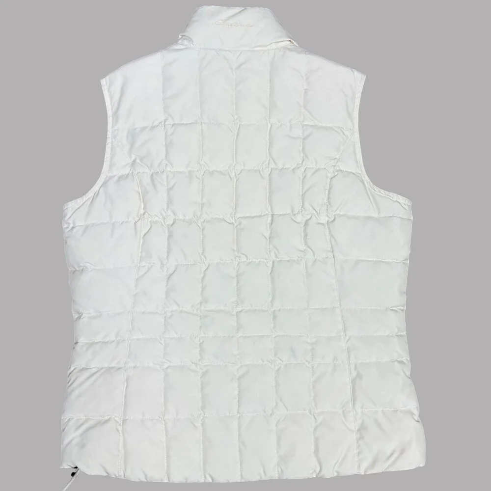 EDDIE BAUER Women's‎ Premium Quilted Goose Down Vest Cream | Size M - Picture 3 of 12